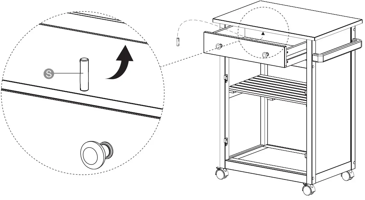 amazonbasics Classic Kitchen Car- t Step 8