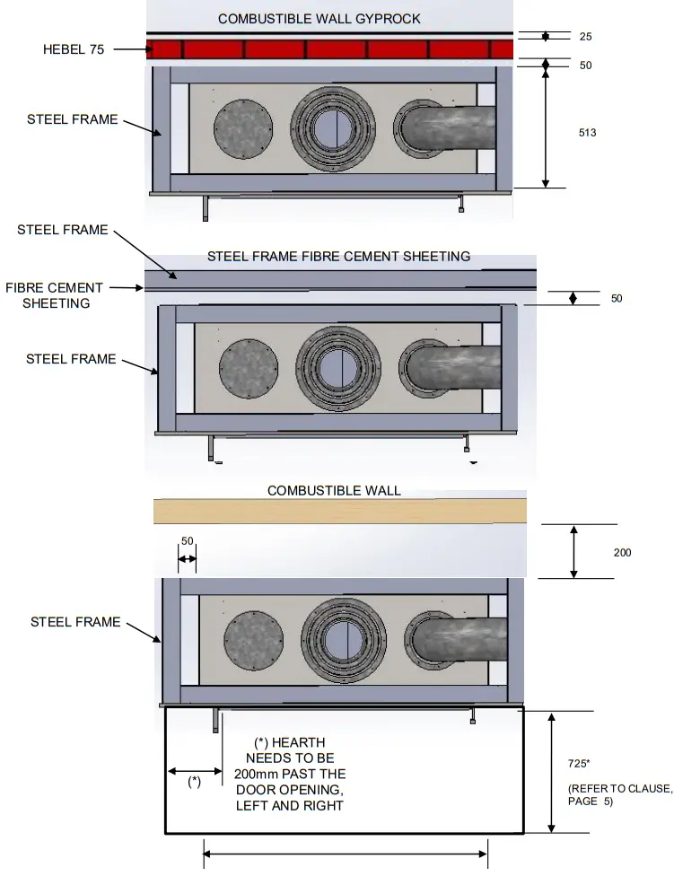 KEMLAN C900FSFH Celestial 900 Freestanding Fireplace - fig 1