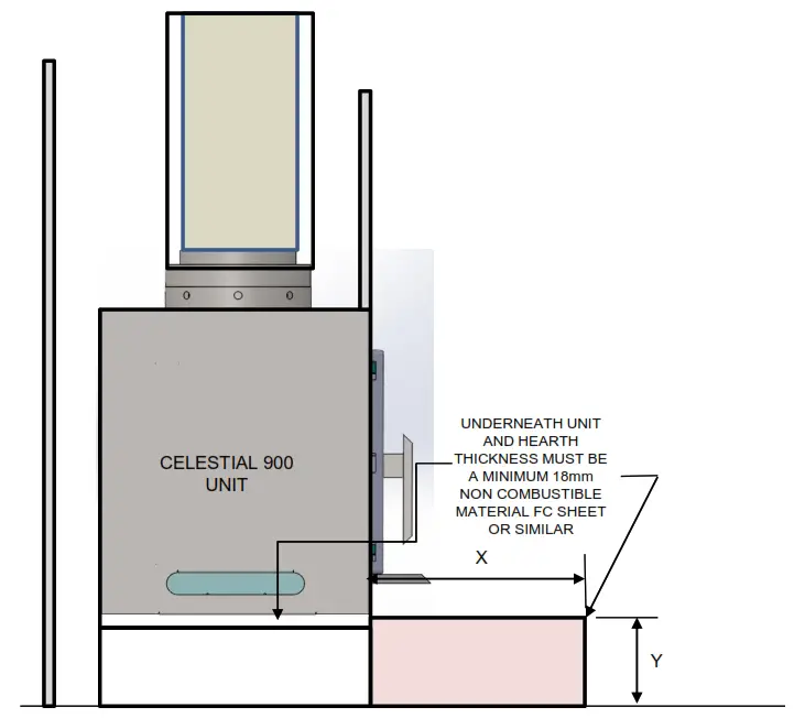 KEMLAN C900FSFH Celestial 900 Freestanding Fireplace - fig 4