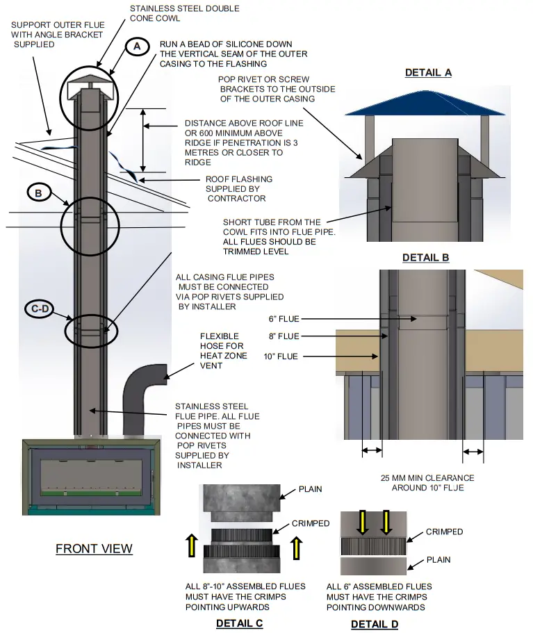 KEMLAN C900FSFH Celestial 900 Freestanding Fireplace - fig14