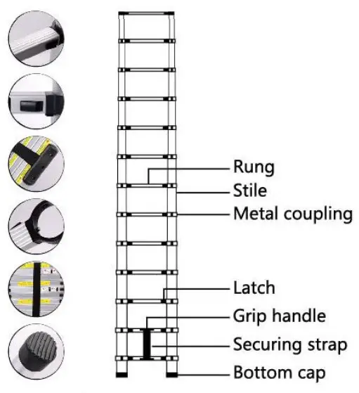 Wolfwise Telescopic Ladder -