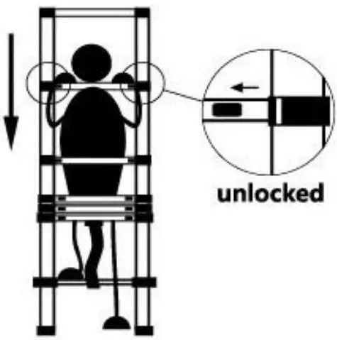 Wolfwise Telescopic Ladder - unloking