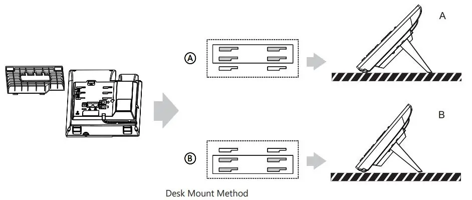 ZULTYS Z 23GE Gigabit Business IP Phone User Guide - Attach the stand