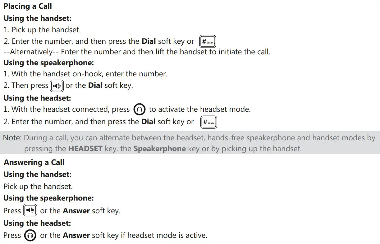 ZULTYS Z 23GE Gigabit Business IP Phone User Guide - Basic Call Features