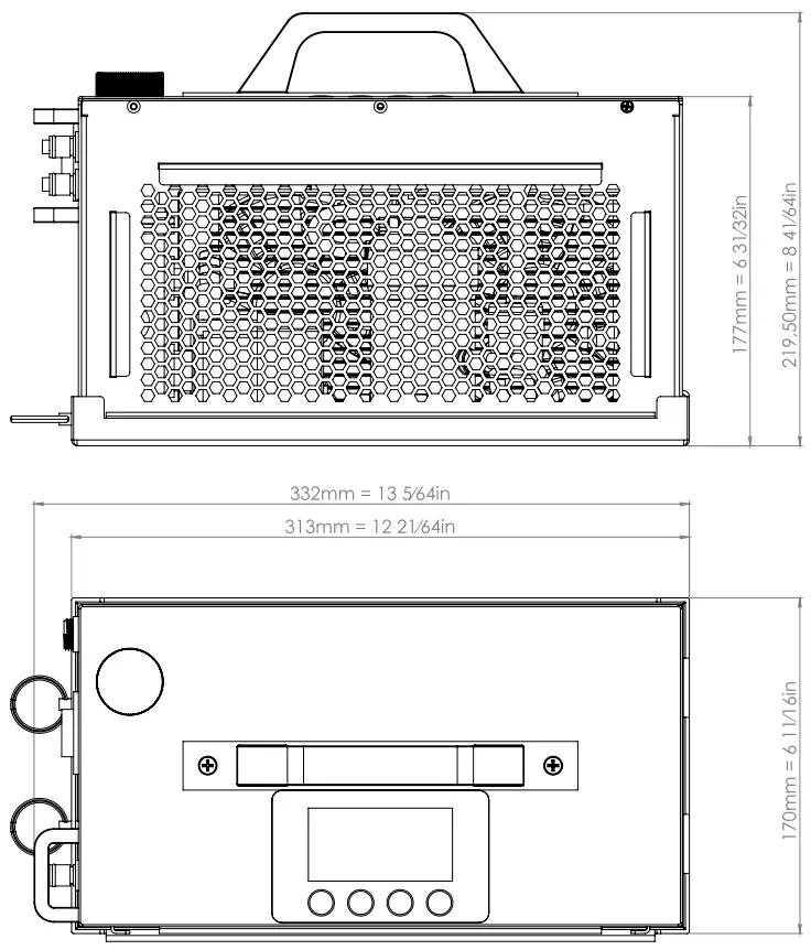 CHILLOUT QUANTUM PRO Cooler Driver Cooling System Dimensions
