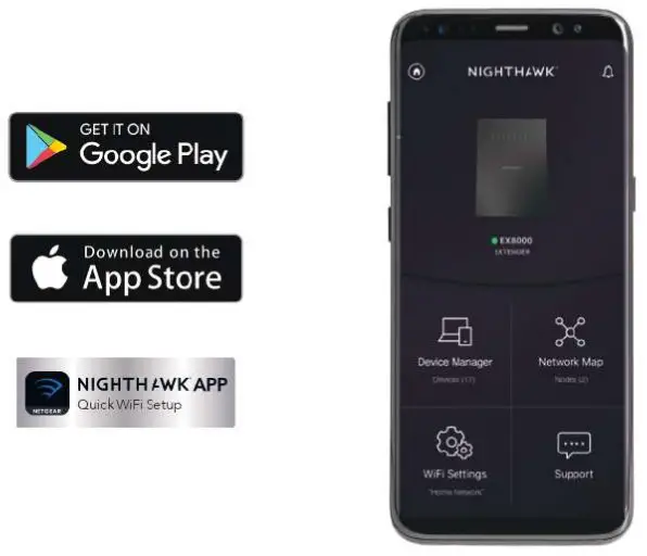 NIGHTHAWK EX8000 X6S Tri-Band - nighthawk app
