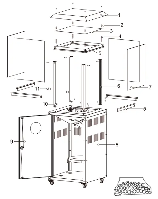 blumfeldt 10034280 Flagranti Propane Patio Heater - SCOPE OF SUPPLY