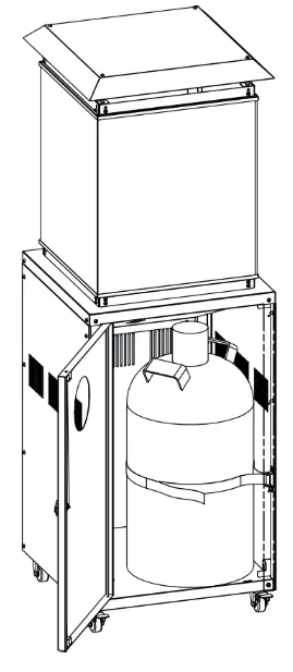 blumfeldt 10034280 Flagranti Propane Patio Heater - Securing a gas cylinder