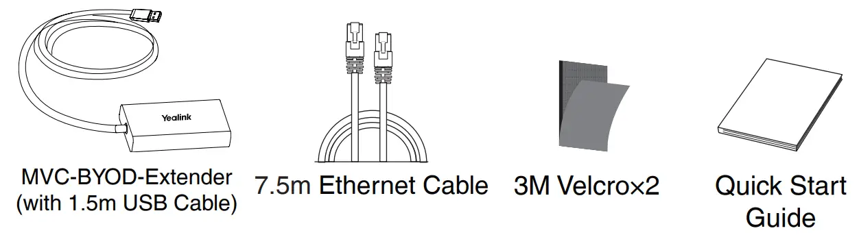 Yealink MVC-BYOD Extender - Package Contents