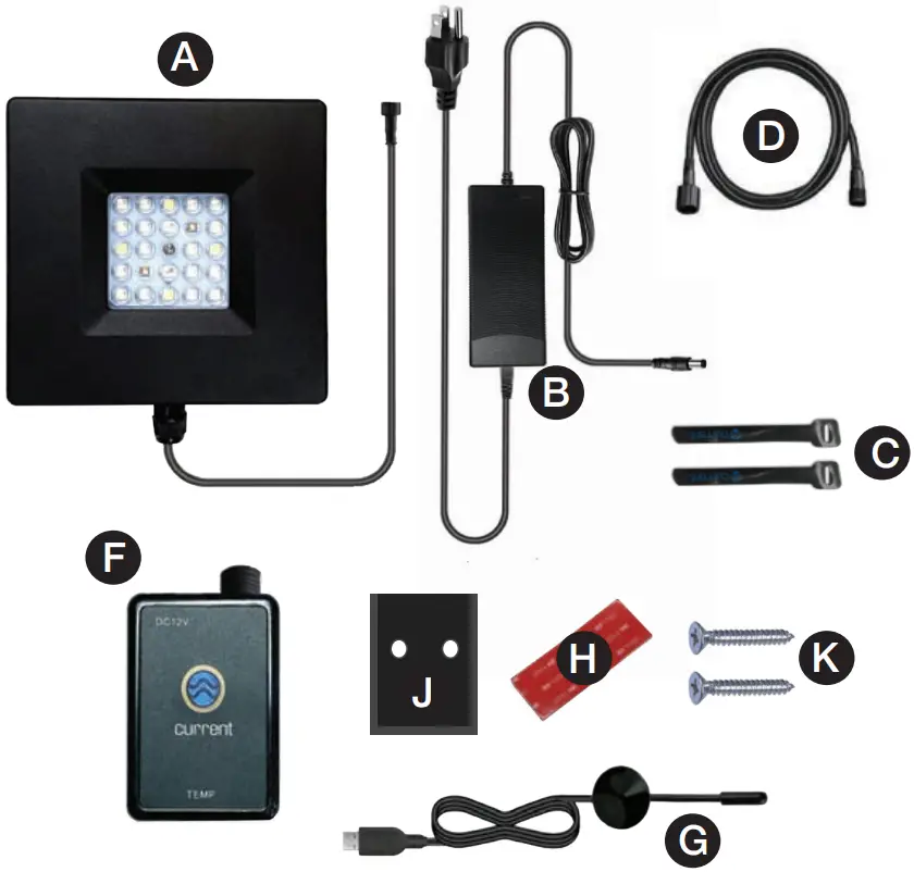 current R24 52 Watt Reef Aquarium Light Mini - Parts