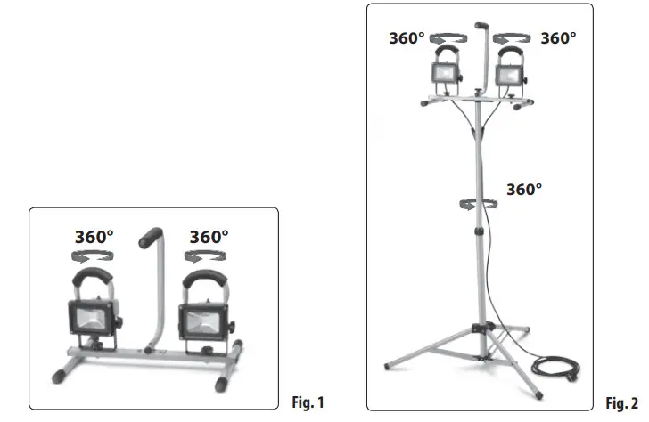EXTOL LIGHT 43281 Dual Reflector LED Light - Figure 1
