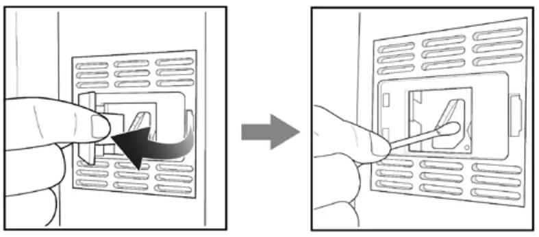Cleaning the particle sensor