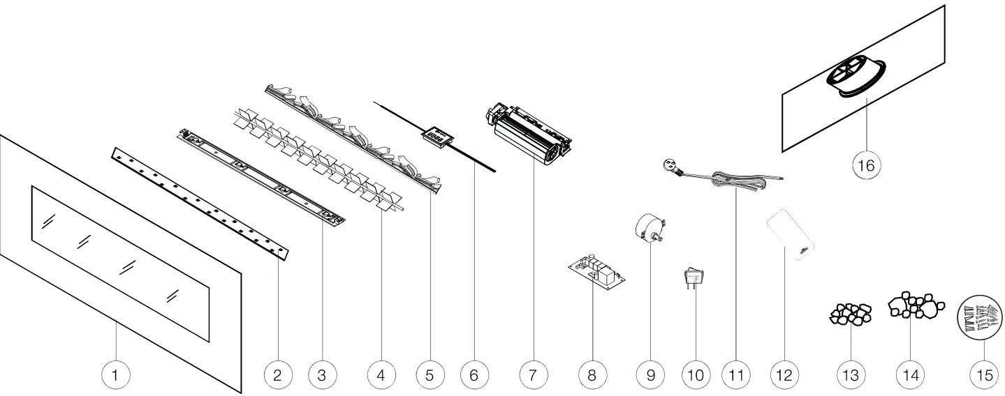NAPOLEON NEFLxxB 1 Amano Linear Electric Fireplace - Figure 16