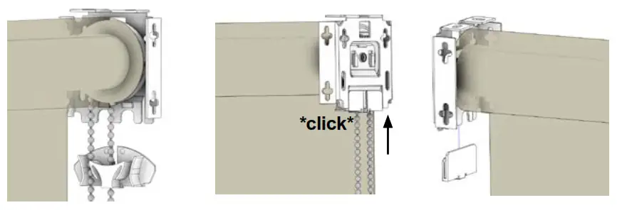 SUN GLOW Roller Shade 3 Inches and 4 Inches Fascia - CHAIN DIVERTER