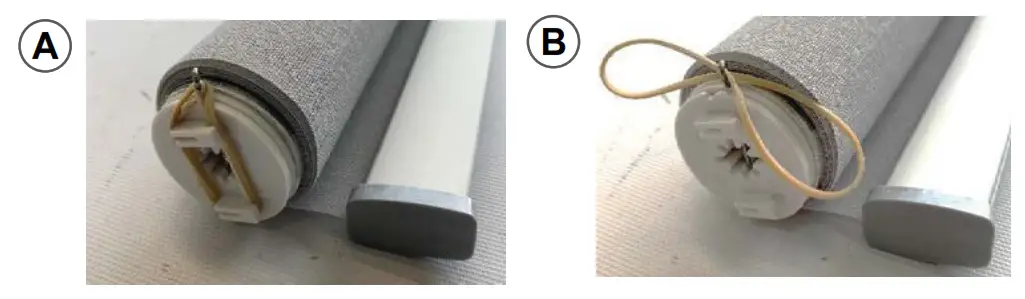 SUN GLOW Roller Shade 3 Inches and 4 Inches Fascia - RUBBER BAND