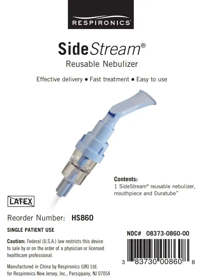 RESPIRONICS SideStream Reusable Nebulizer Instructions