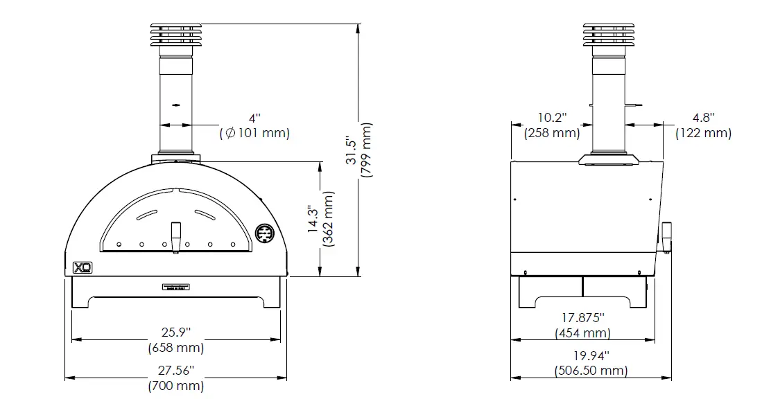 XOPIZZA1 Wood Fired Pizza-Hearth Oven fig 1