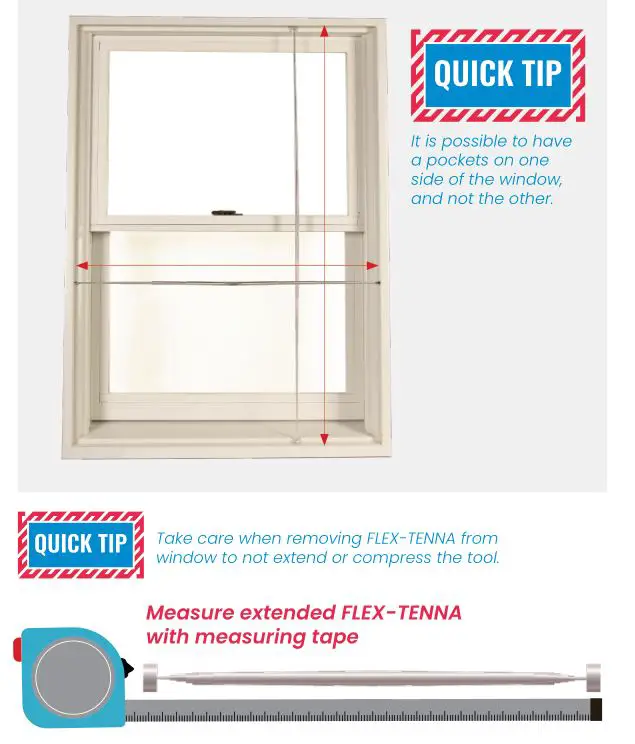 FLEXSCREEN FLEX-TENNA Steel Measuring Tool - MEASURE FOR WIDTH & HEIGHT 2