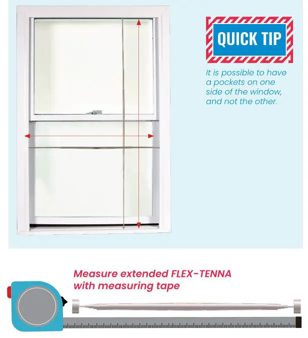 FLEXSCREEN FLEX-TENNA Steel Measuring Tool - MEASURE FOR WIDTH & HEIGHT
