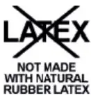 Not made with natural rubber latex