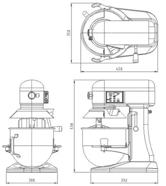 metcalfe MP9 9 Litre Countertop Mixer - Figure 1