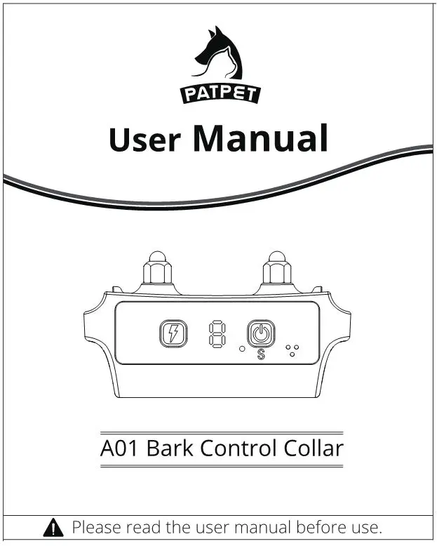 PATPET A01 Bark Control Collar User Manual