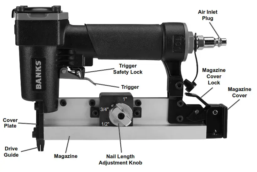 BANKS 4143 23 Gauge Pin Nailer - 1