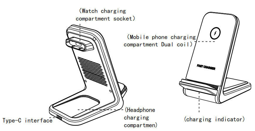 Chargers HY08 3 In 1 Wireless Charger - 1