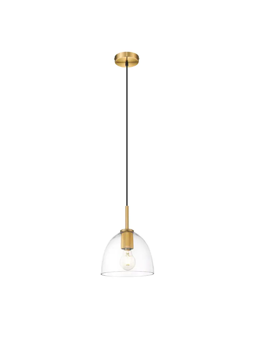 Ove 15lpe-romi08-lbs Romina Brass Modern-contemporary Clear Glass Dome Led Pendant Light Installation Guide