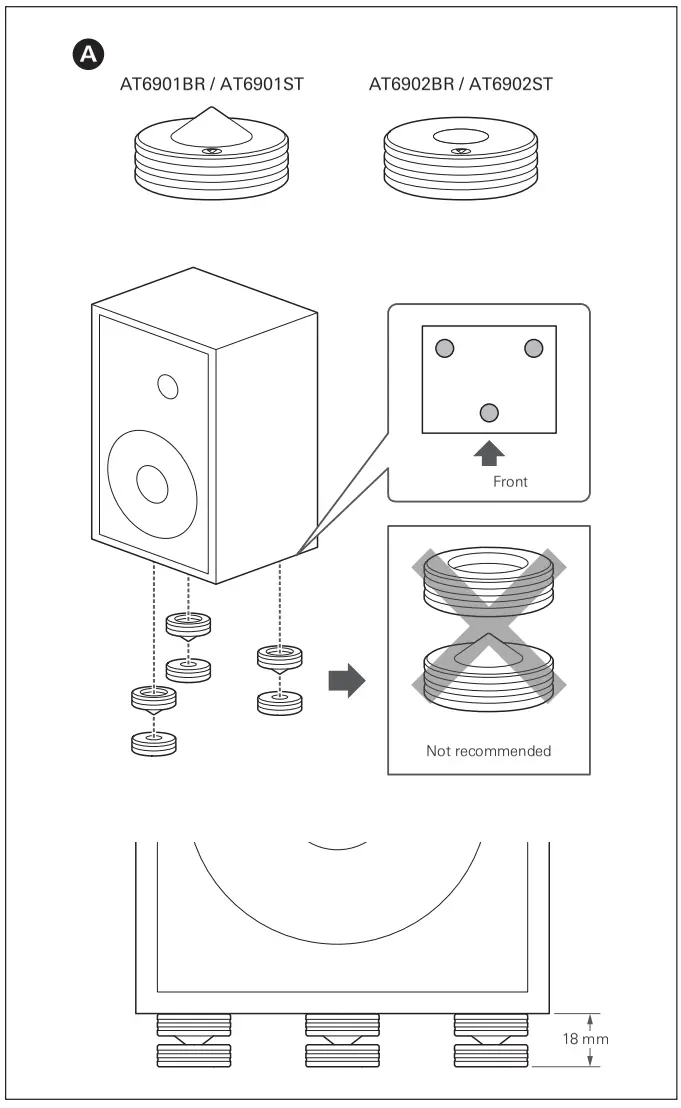 audio technica AT6901BR Spike Base Insulator -
