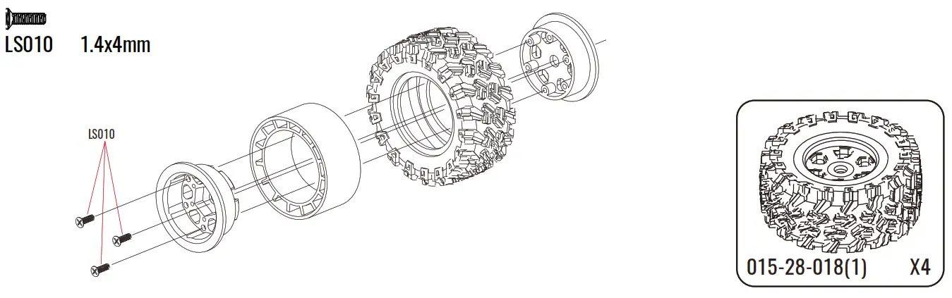 AMEWi D90X28 Metall Scale Crawler - 17