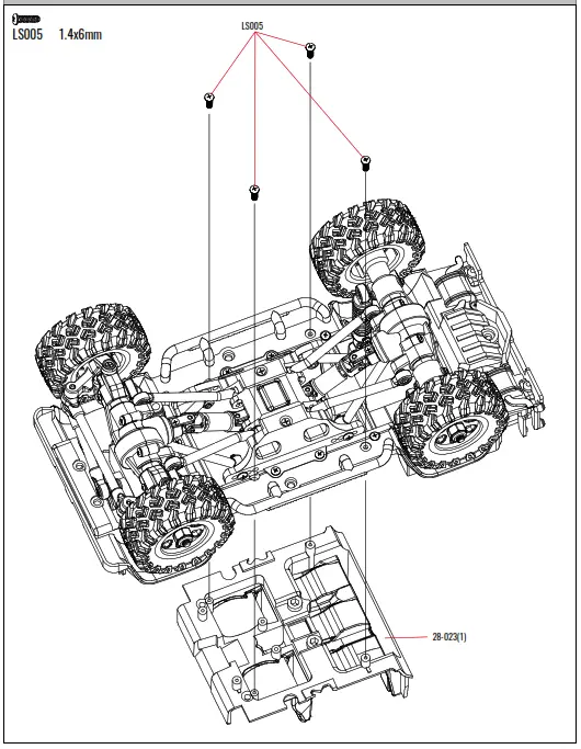 AMEWi D90X28 Metall Scale Crawler - 30
