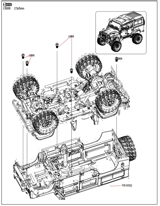 AMEWi D90X28 Metall Scale Crawler - 32