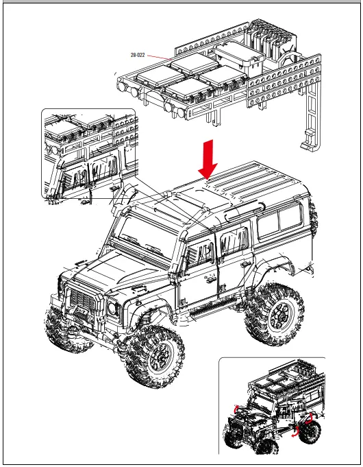 AMEWi D90X28 Metall Scale Crawler - 34