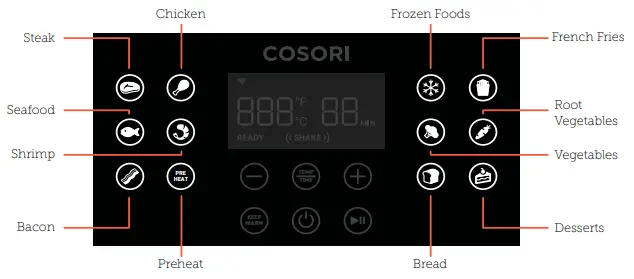 COSORI Smart 5.8-Quart Air Fryer CS158-AF-Presets