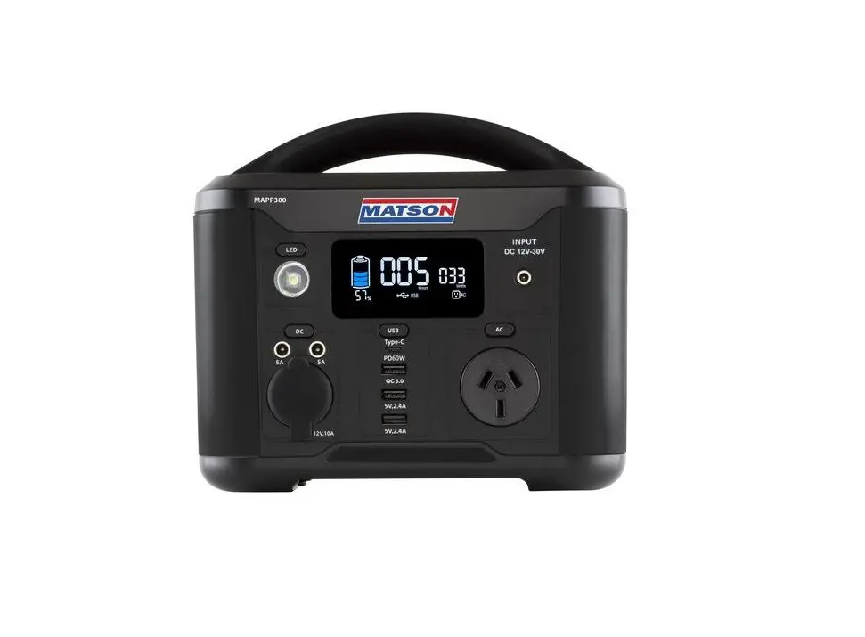 Matson Mapp300 Lithium Portable Power Station User Manual