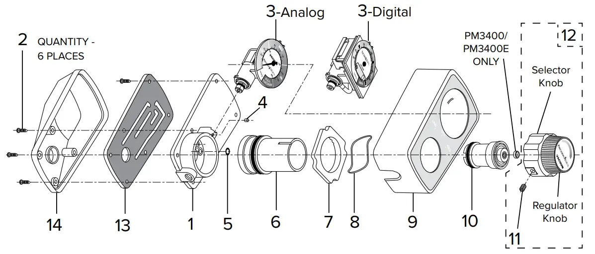 Precision Medical PM3000 Vacuum Regulator - DESCRIPTION 2