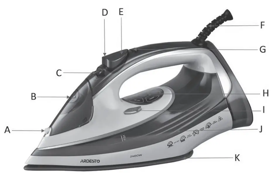ARDESTO IR-B2245-E Steam Iron - DESCRIPTION OF DEVICE