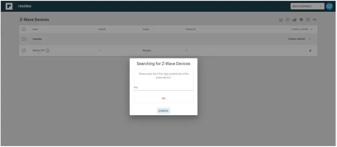 Z Wave CloudAPI Inclusion or Exclusion - 5 digits DSK