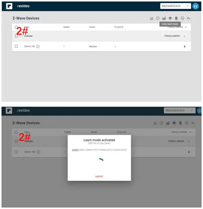 Z Wave CloudAPI Inclusion or Exclusion - Enter Learn Mode