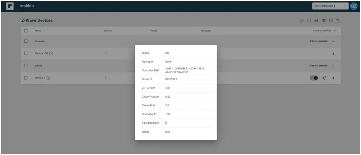 Z Wave CloudAPI Inclusion or Exclusion - Network information 2