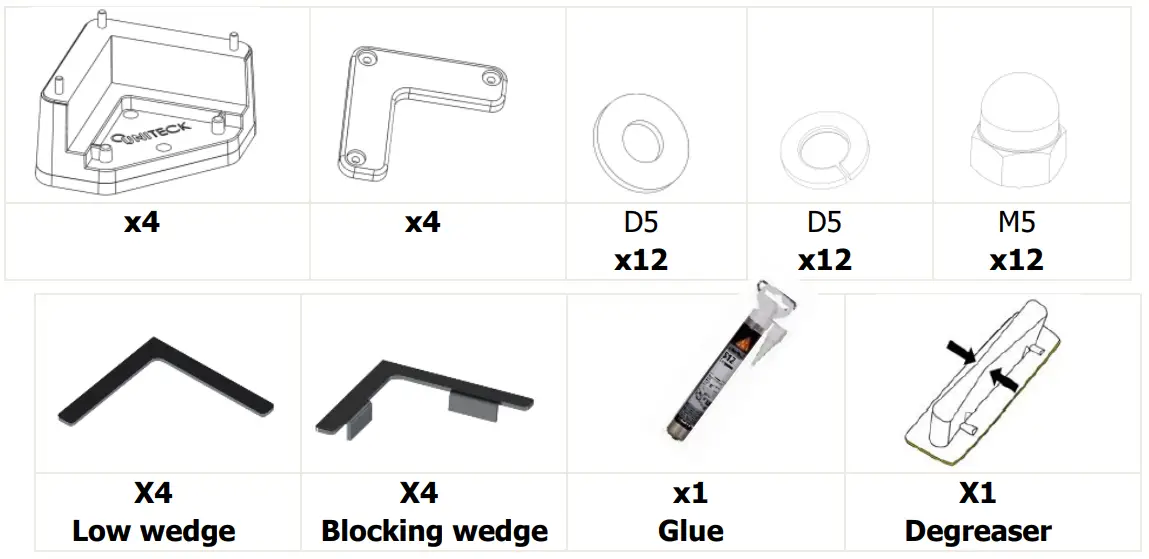 UNITECK UNIFIX 1.C 30 Mounting Bracket Campervan - Provided elements