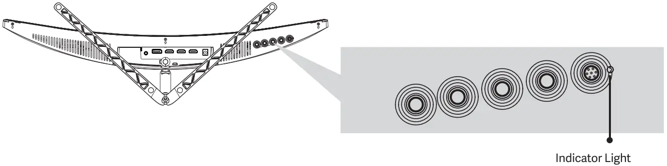 OVERSTEEL 27VF16K 27 Inch Krypto Curved PC Gaming Monitor - Indicatorm Light