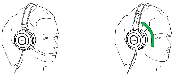 Jabra Evolve 80 Headset with Active Noise Cancellation - HOW TO WEAR 1