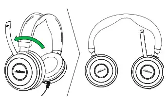 Jabra Evolve 80 Headset with Active Noise Cancellation - HOW TO WEAR 2