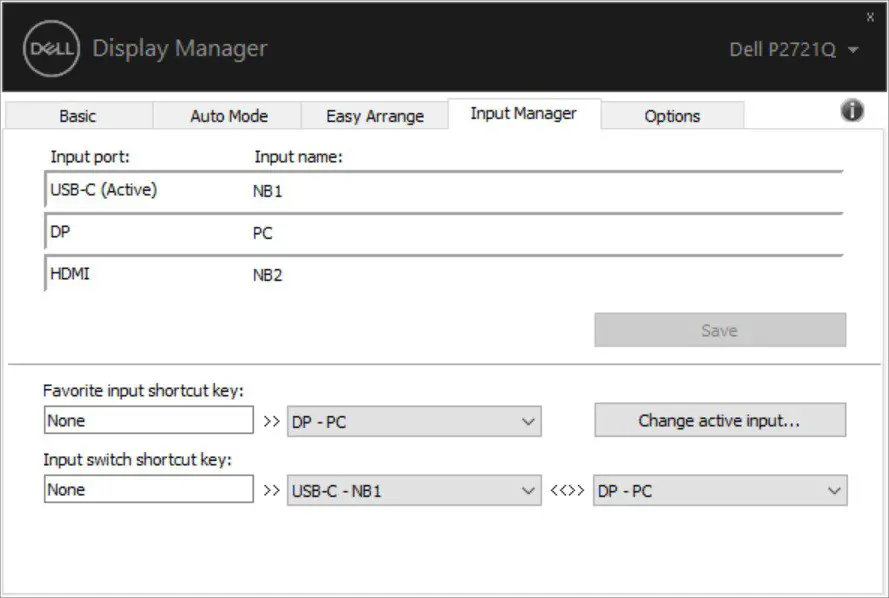 Dell 27 Monitor P2721Q - Managing Multiple Video Inputs