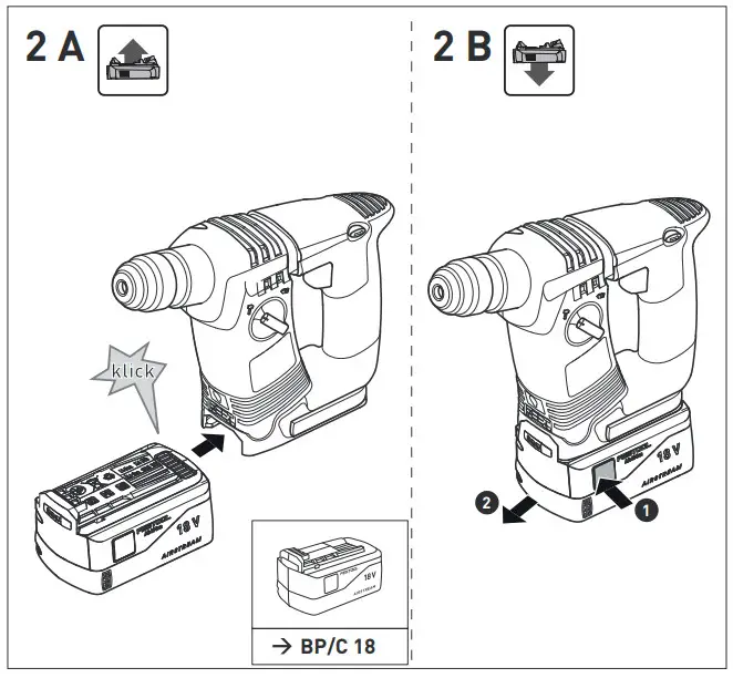 FESTOOL BHC 18 Cordless Rotary Hamme-2