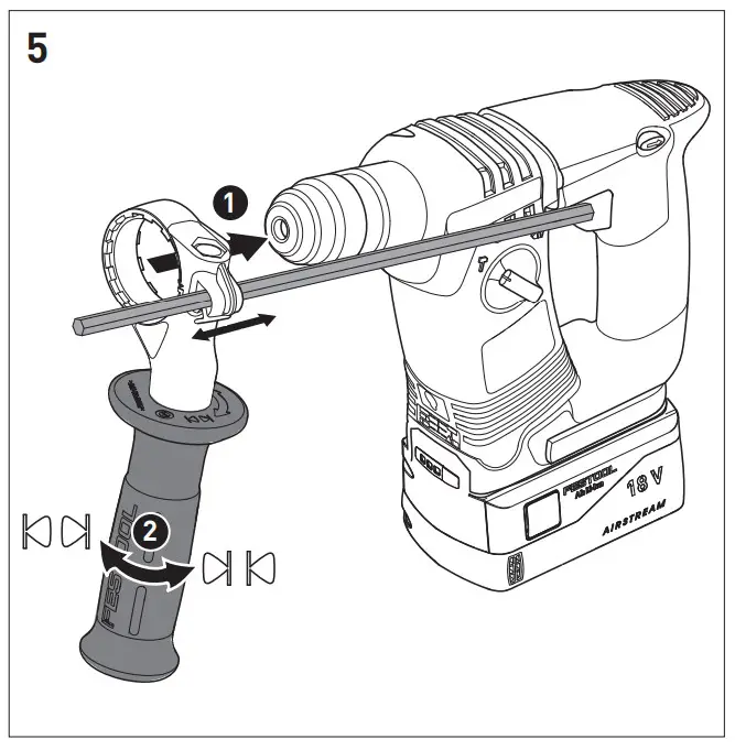 FESTOOL BHC 18 Cordless Rotary Hamme- 5