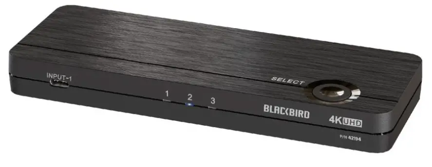 BLACKBIRD 42194 3 Port USB-C and HDMI 2.0 KVM