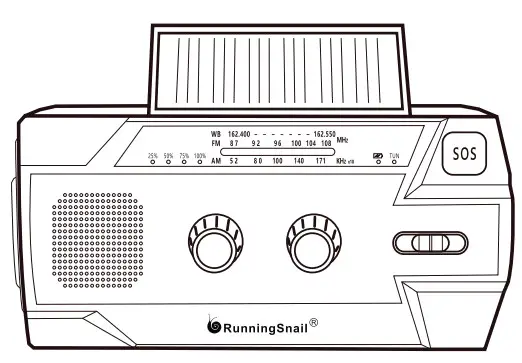 RunningSnail MD-090P Emergency Crank Radio-